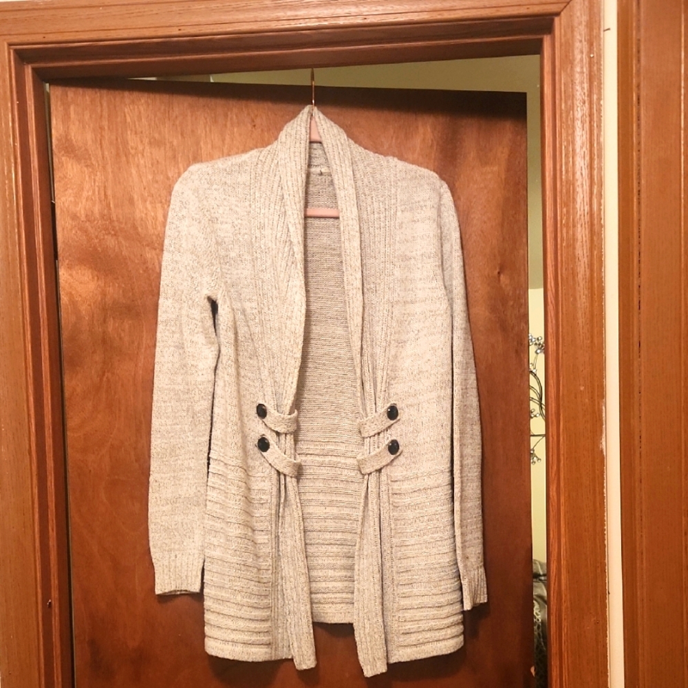 Maurices Cozy Gray Heathered Women's Cardigan Sweater Size Small